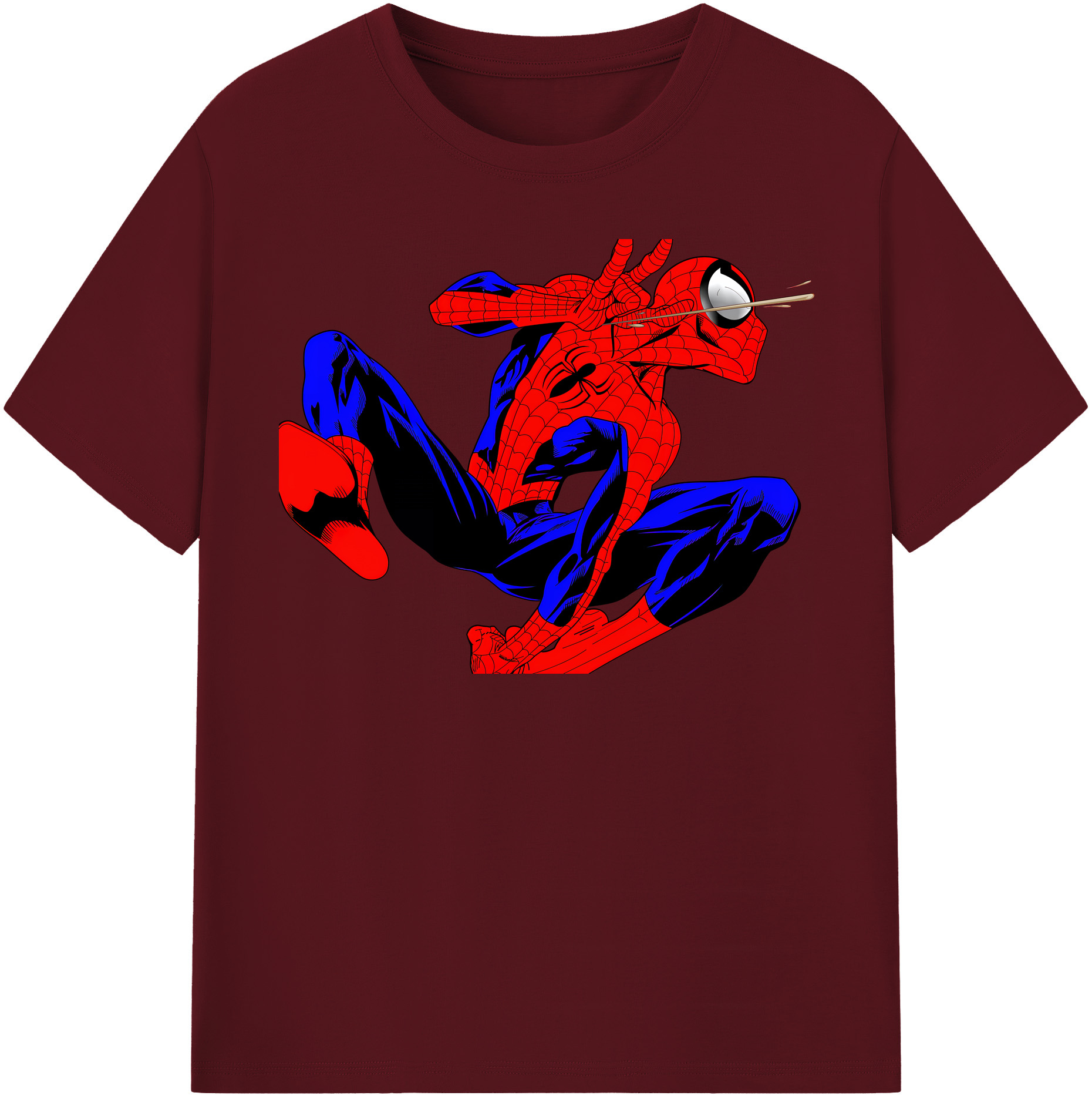 （画像用） Spider Man スパイダーマン 綿100％半袖Tシャツ（フロントプリント）